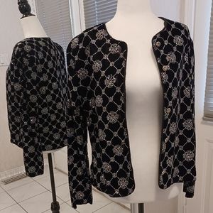 2/$50 Black & Silver Sparkle Blazer - Size Medium